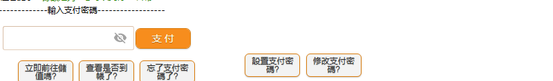輸入支付密碼